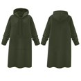 thumbnail image 2 of IMENGL Robe Longue à Capuche Automne Couleur Unie, Vert 4TG, Taille M-5TG, 2 of 3
