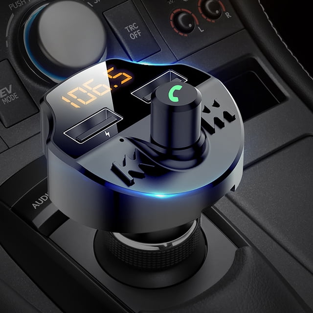 Danhjin Wireless Charging Bluetooth Transmitter for Car Bluetooth Car Adapter With Usb Charging Car Charger Mp3 Player Support Usb Disk Hands Calling