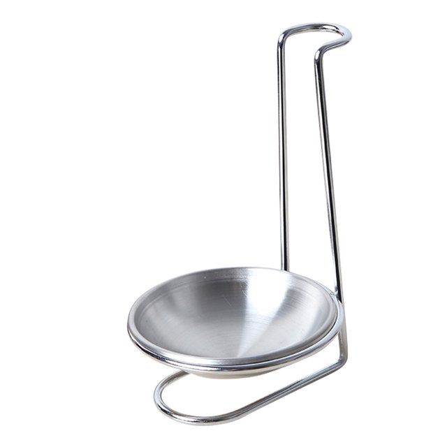 Worallymy Vertical Spoon Rest Stainless Steel Ladle Spoon Strainer Scoop Holder Cooking Utensils Bracket Home Kitchen Tool