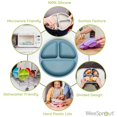thumbnail image 2 of WeeSprout Suction Plates with Lids for Babies & Toddlers | 100% Silicone | Plates Stay Put with Suction Feature | Divided Design | Microwave & Dishwasher Safe | 3 Pack, 2 of 4