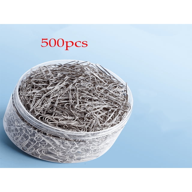 LNGOOR 160/500 Pcs Trombones Colorés Fournitures de Bureau Grande Boîte de Rangement pour Signets Trombones Support de Trombone en Acier Inoxydable Convient pour Bureau Pince à Papier avec Rangement de Papier