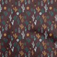thumbnail image 1 of oneOone Velvet Brown Fabric Cactus Fabric For Sewing Printed Craft Fabric By The Yard 58 Inch Wide, 1 of 5