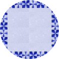 thumbnail image 1 of Ahgly Company Tapis Rond Lavable en Machine Intérieur Transitionnel Bleu Lavande, 4 Pieds Rond, 1 of 7