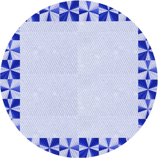 Ahgly Company Tapis Rond Lavable en Machine Intérieur Transitionnel Bleu Lavande, 4 Pieds Rond