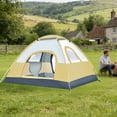 thumbnail image 4 of EGNMCR Camping et Randonnée Tente de Camping Automatique à Déploiement Instantané pour 3-4 Personnes Tente Portable Instantanée Imperméable avec Sac de Rangement Tente Légère de Randonnée pour Plein Air Plage Pique-Nique Tente en Polyester, 4 of 6