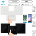 thumbnail image 4 of OUSITAID Interrupteur Lumineux Tactile Intelligent Wi-Fi à Gang 1/2/3 US Noir, 4 of 10