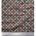 thumbnail image 1 of Soimoi Rayon Fabric Floral Mandala Decor Fabric Printed Yard 56 Inch Wide, 1 of 3