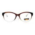 thumbnail image 1 of SA106 Cat Eye Multi 3 Focus Progressive Reading Glasses Brown +1.0, 1 of 3