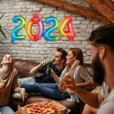 YAOMOBB Balloon Decoration Vibrant Color Number Balloon Decoration Perfect for New Year Party Ornaments