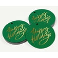 thumbnail image 3 of Inkdotpot 100 Pack Real Gold Foil Paper Tags Happy Holiday Favor Hang Tags, 3 of 6