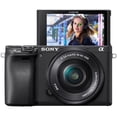 thumbnail image 3 of Sony Alpha a6400 Mirrorless Digital Camera with 16-50mm Lens + 128GB Card + Case + ZeeTech Accessory Bundle, 3 of 8