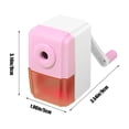 thumbnail image 3 of Manual Long Point Pencil Sharpener for Art Drawing, Adjustable Core Strength Sharpener with Transparent Case for Charcoal Pencils (Blue/Pink), 3 of 8