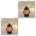 thumbnail image 4 of QualitChoice Pumpkin Skull LED Pony Lantern Halloween Decoration Prop Creative Holiday Bar Party Light LED Oil Lamp Prop Dropshipping No.03 2Set, 4 of 6