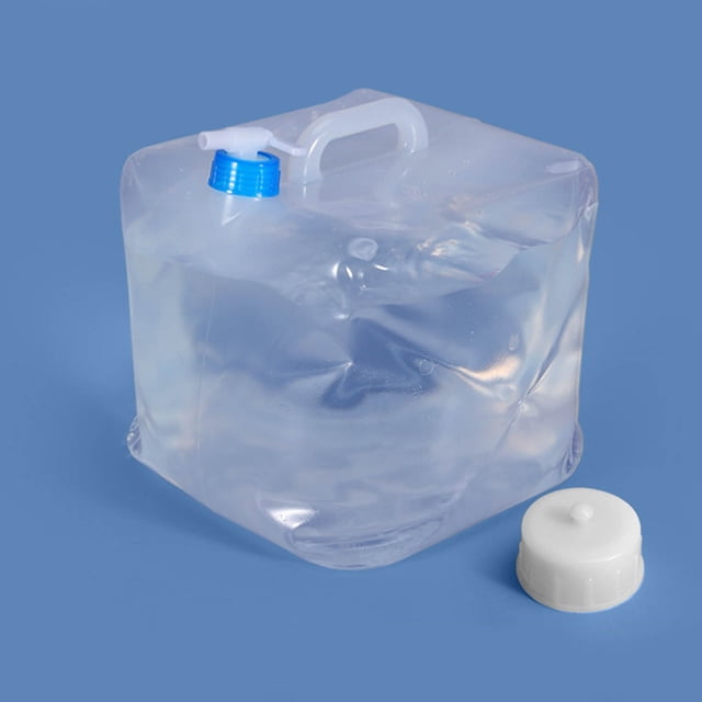 TIMIFIS Projector Light Foldable Camping Water Canisters Water Storage Bag Water Bucket with Tap Outdoor Hiking Drinking Water Tank, Food-Safe, Transparent Kitchen Gadgets