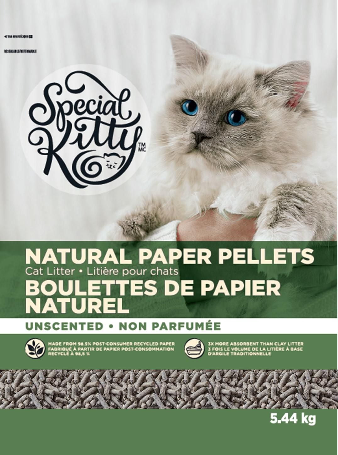 Special Kitty Recycled Paper Cat Litter - 5.44kg
