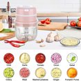 thumbnail image 4 of Amdohai Electric Mini Garlic Chopper Food Slicer Portable Garlic Grinder Blender Food Processor For Pepper Chili Vegetable Nuts Meat 300ML USB Rechargeable, 4 of 8