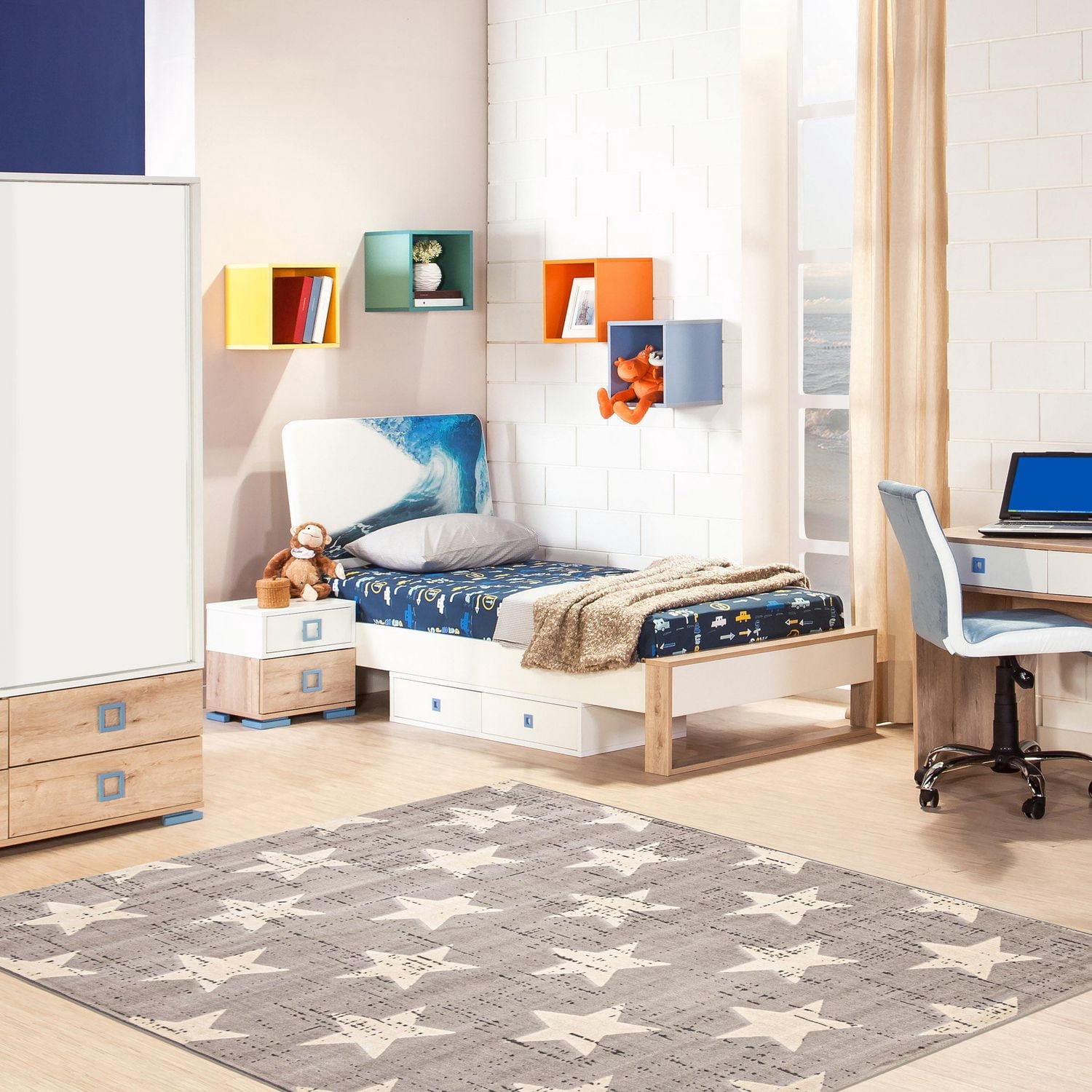 Tapis ECARPET Chambre d'enfants, Salle de Jeux, Chambre à Coucher