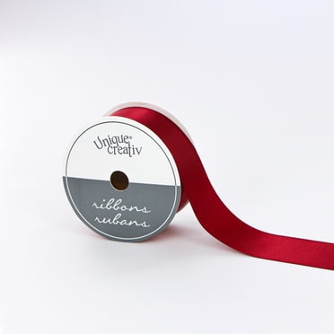 UNIQUE CREATIV Satin Ribbon 25 mm (0.98 in) × 5.5 m (⅞ in × 6 yd), Sherry, 5.49 m (18 ft)