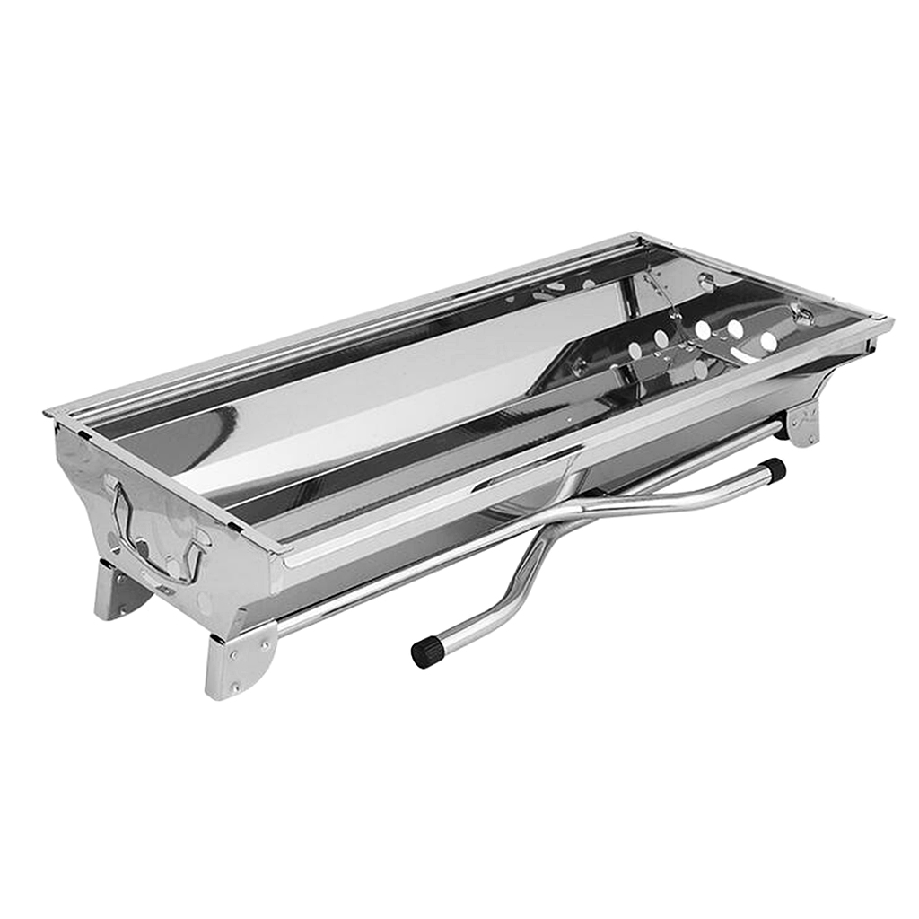 GROWTH TANK Stainless Steel Barbecue Oven BBQ Grill Charcoal Portable For Camping Picnic