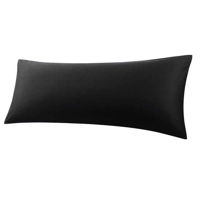 PiccoCasa 100% Cotton Body Pillowcases Soft Envelope Closure Black 20"x60"