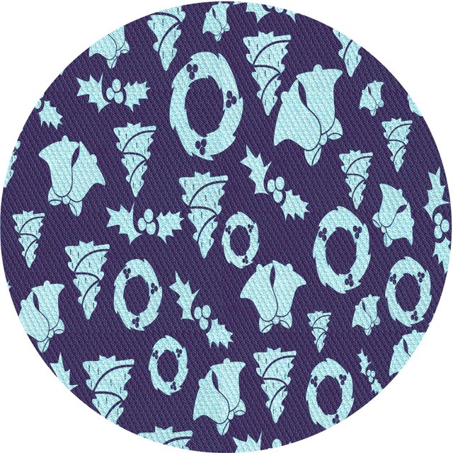 Ahgly Company Tapis Rond Lavable en Machine Intérieur Transitionnel Bleu Denim, 6 Pieds Rond