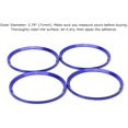 thumbnail image 2 of iJDMTOY (4) Bouchon de Centre de Roue en Aluminium Bleu Anodisé Entourant les Garnitures de Décoration de Bague Compatibles avec BMW Tous 68 Mm, 2 of 5