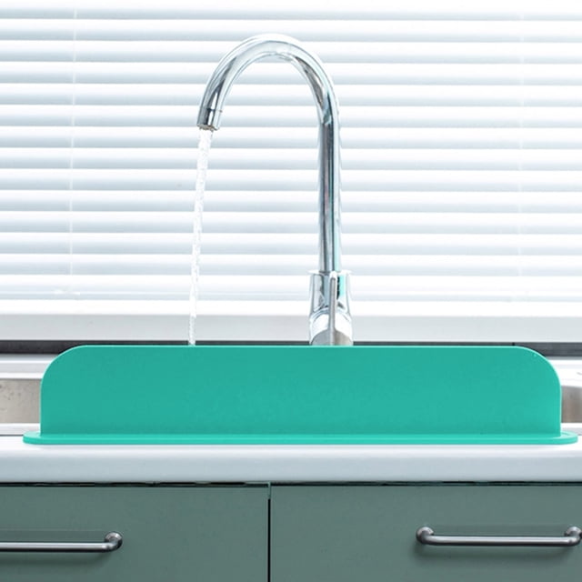 Silicone Kitchen Splash Guard 19.3X3.4X2In, Dishwasher-Safe Backsplash Baffle Prevents Water Spills, Reusable Sink Shield for Countertop