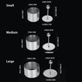thumbnail image 2 of tamizeot Three Piece Set Stainless Steel Molds Making Professional Desserts And Creative Tableware Stainless Kitchen Set, 2 of 6