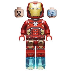 LEGO Marvel Superheroes: Iron Man Minfig with Silver Hexagon