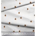 thumbnail image 3 of Soimoi Brown Rayon Fabric Dot & Buds Floral Print Sewing Fabric Yard 42 Inch Wide, 3 of 6