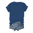 thumbnail image 3 of TSADFHJI Hauts Pailletés Femme Noir T-Shirt Femme Col Rond à Lettres Imprimées Manches Courtes Col Rond T-Shirt Haut TTG Marine, 3 of 3