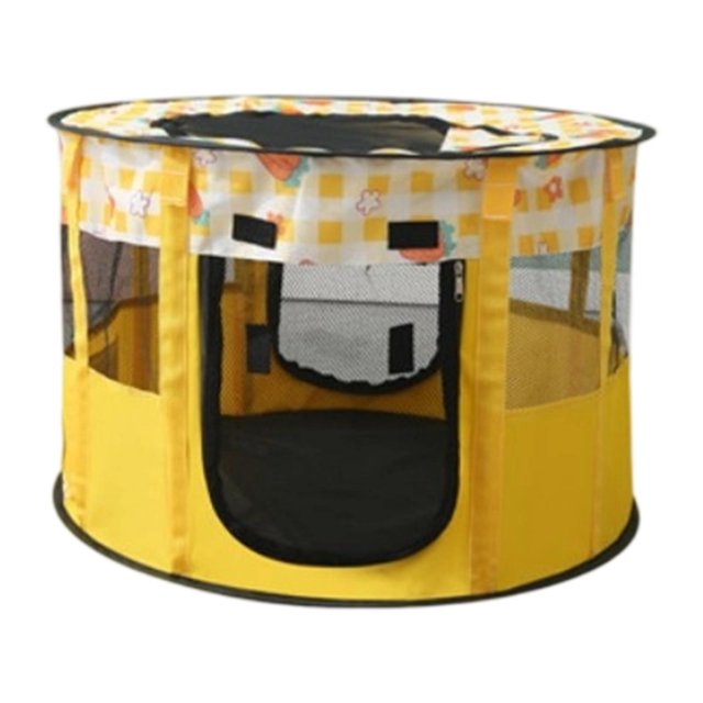 koolsoo Parc Portable pour Animaux Tente d'Accouchement pour Chat Pièce d'Isolement pour Chien Intérieur Jaune