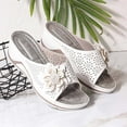 thumbnail image 1 of SUTENGDA Womens Footbed Sandals Reduced Price ! Womens Sandals Woman Fish Mouth Collection Leather Soft Footbed Orthopedic Arch-Support Sandals White 10.5(43), 1 of 3