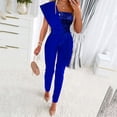 thumbnail image 1 of LSLJS Combinaison Sans Manches pour Femmes, Combinaison Décontractée Unie avec Ceinture, 1 of 8