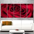 thumbnail image 1 of Tableau  imprimée sur toile Design Art Pédales de rose avec pluie, 1 of 3