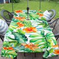 thumbnail image 3 of Waterproof Outdoor Tablecloth with Umbrella Hole for Rectangle Table 60x84inch Rainforest Patio Table Cloth with Zipper, 3 of 5