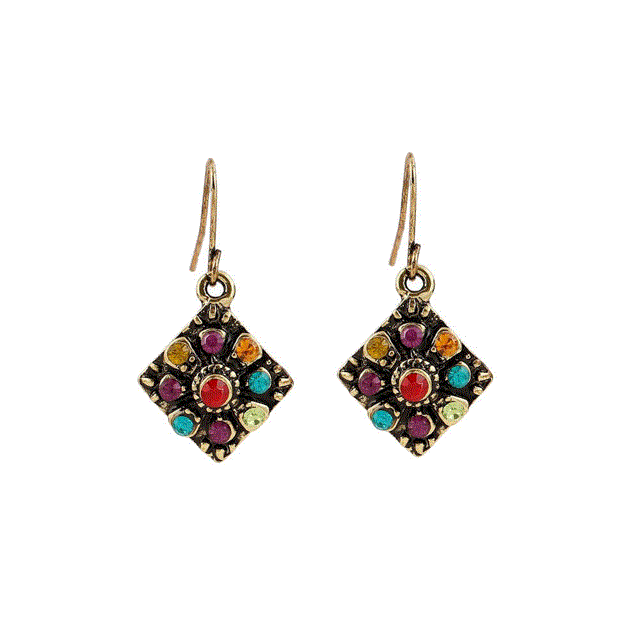 RYRDWP Fashion Women Wind Retro Girls Bohemian Rhinestone Earrings