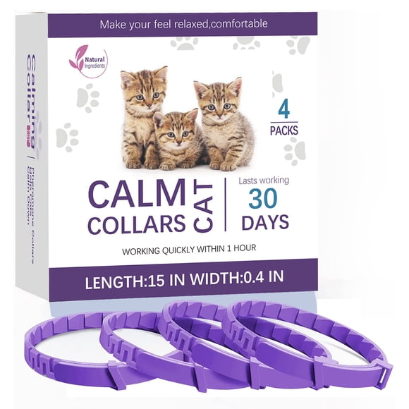 Collier de Sédation pour Chat, Collier de Sédation pour Chat, Collier de Sédation aux Phéromones pour Chat, Collier de Phéromones pour Chat, Collier Anti-Anxiété pour Chat, Soulagement Efficace du Stress et de l'Anxiété