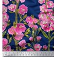 thumbnail image 3 of oneOone Organic Cotton Poplin Twill Fabric Leaves & Pink Floral Panel Fabric Prints By Yard 42 Inch Wide, 3 of 3
