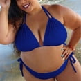 thumbnail image 2 of Womens Solid Push Up Padded Plus Size Bikini Set Swimsuit Bathing Suit Swimwear, 2 of 5