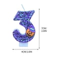 thumbnail image 3 of Number 3 Halloween Themed Cake Candle With Pumpkin Print For Kids Birthday Party Wax Material 2.76 X 1.57 Inches D, 3 of 7