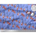 thumbnail image 3 of Soimoi Blue polyester Crepe Fabric Artistic Tree & Wolf Animal Print Sewing Fabric Yard 52 Inch Wide, 3 of 5