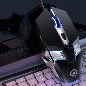 Styesk Mouse Carving G12 Wired USB Luminous Mouse Game Macro Programming Computer Accessory,Six Button Game Mouse Computer & Office