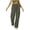 Army Green, variant on fatyb Women's Corduroy Cargo Pants Elastic High Waist Womens Casual Straight Leg Trousers with Pockets
