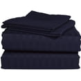 thumbnail image 4 of 500 Thread Count 4 Piece Quality Sheet Set 18 Inch Deep Pocket 100% Egyptian Cotton Stripe Pattern, 4 of 4