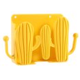 thumbnail image 1 of Wall Mounted Cactus Storage Box Punch-free Self-adhesive Remote Controller Mobile Phone Charging Organizer Holder Household Hook Bright Yellow, 1 of 8