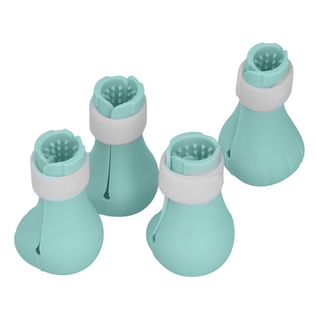 Chaussures de Chat Anti-Rayures, Chaussures de Chat en Silicone Confortables, Matériel de Rasage en Silicone Chaussures de Bain Clou de Chat pour les Chaussures de Chat Vert Menthe, Rose