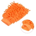 thumbnail image 5 of Unique Bargains Reusable Scratch-Free Cleaning Gloves Microfiber Chenille Mitts, Orange, 5 of 5
