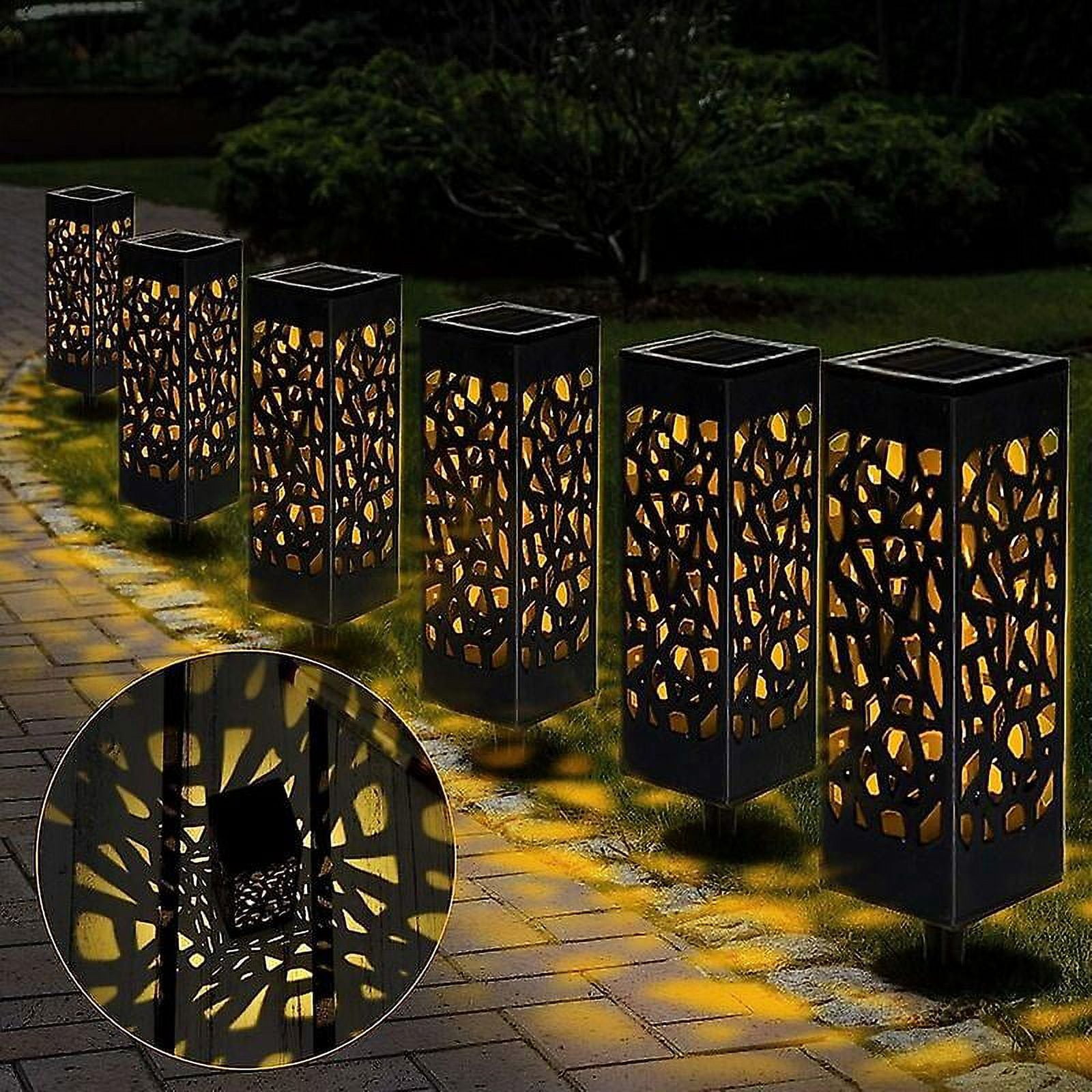 Solar Garden Lights, Set of 6 Outdoor Solar Garden Path Lights, Solar Garden Path Lights
