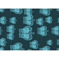 thumbnail image 1 of Ahgly Company Tapis d'Intérieur Lavables en Machine Rectangle Transitionnel Vert Turquoise Foncé, 3' x 5', 1 of 7